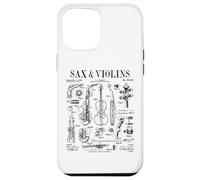 Saxophone Violon Saxophoniste Violoniste Drôle Vintage Brevet Coque pour iPhone 12 Pro Max