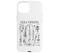 Saxophone Violon Saxophoniste Violoniste Drôle Vintage Brevet Coque pour iPhone 15 Plus