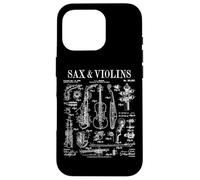 Saxophone Violon Saxophoniste Violoniste Drôle Vintage Brevet Coque pour iPhone 16 Pro
