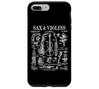 Saxophone Violon Saxophoniste Violoniste Drôle Vintage Brevet Coque pour iPhone 7 Plus/8 Plus