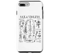 Saxophone Violon Saxophoniste Violoniste Drôle Vintage Brevet Coque pour iPhone 7 Plus/8 Plus