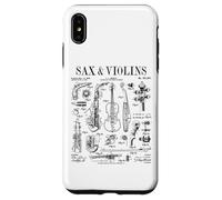 Saxophone Violon Saxophoniste Violoniste Drôle Vintage Brevet Coque pour iPhone XS Max