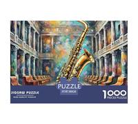 SaxophonePuzzle The Art of Colour: We are Better at Home - Oil Painting Style 1000 Pieces, Full Colour Series, Perfectly Matching Pieces, for Adults and Children from 12 Years 38x26cm/1000pcs