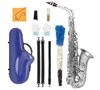 Saxophones Altos Saxophone De Qualité Professionnelle Corps En Laiton Blanc Et Finition Mate Accordé Mi Bémol