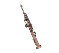 Saxophones pour les mélomanes Saxophone soprano rouge antique à tube droit en si bémol instrument professionnel