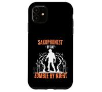 Saxophonist par Day Zombie Night Halloween Saxophone Player Coque pour iPhone 11