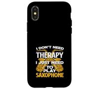 Saxophoniste Amusant « I Don't Need Therapy » Coque pour iPhone X/XS