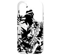 Saxophoniste Cartoon Look Quatuors de Saxophones Coque pour iPhone 17