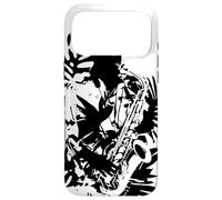 Saxophoniste Cartoon Look Quatuors de Saxophones Coque pour iPhone 17 Pro Max