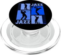 Saxophoniste Musicien de Jazz Musique Bleue PopSockets PopGrip pour MagSafe