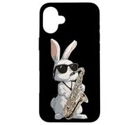Saxophoniste Saxophoniste Lapin de Pâques Lapin Coque pour iPhone 16 Plus