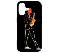 Saxophoniste Vintage Line Art Jazz Music for Boys Coque pour iPhone 17