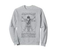 Saxophoniste Vitruvian Man Da Vinci Saxophonist Music Sweatshirt