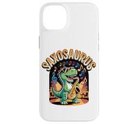 Saxosaurus Dinosaure Joueur De Saxophone Jazz Coque pour iPhone 14 Plus