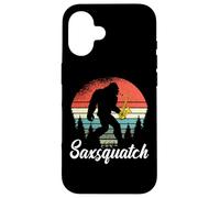 Saxsquatch - Bigfoot Playing Saxophone Sax Pun Gifts Coque pour iPhone 16