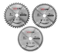 Saxton - 3 Lames de scies circulaires 160mm x 20mm pour outil Festool TS55 Bosch ou Makita