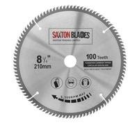 Saxton Fine Cutting TCT Lame de scie circulaire à métal, 210 mm x 100 T x 25,4 mm d'alésage, convient aux scies Evolution Rage
