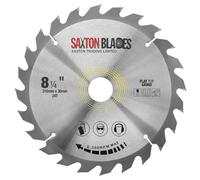 Saxton Lame de scie circulaire TCT à dessus plat 210 mm x 24 dents x 30 mm alésage + anneaux pour Bosch Makita etc