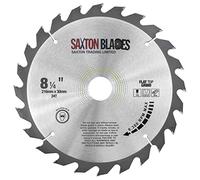 Saxton Lame de scie circulaire TCT à dessus plat 216 mm x 24 dents x 30 mm alésage + anneaux pour Bosch Makita etc