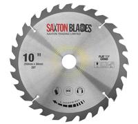 Saxton Lame de scie circulaire TCT à dessus plat 250 mm x 28 dents x 30 mm alésage + anneaux pour Bosch Makita etc