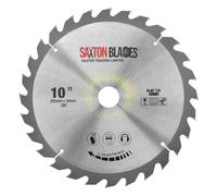 Saxton Lame de scie circulaire TCT à dessus plat 255 mm x 28 dents x 30 mm alésage + anneaux pour Bosch Makita etc