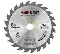 Saxton Lame de scie circulaire TCT plate 210 mm x 24 dents x 25,4 mm pour scie Evolution