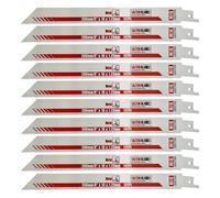 Saxton Lot de 10 x 200 mm Heavy Duty de métal Lames de scie sabre Sabre R825bf Compatible avec Bosch, Dewalt, Makita, etc.