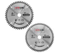 Saxton Lot de 2 lames de scie circulaire - 160 x 20 mm pour TS55 Festool Bosch Makita Lot B