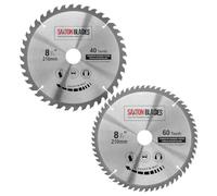 Saxton Lot de 2 lames de scie circulaire TCT - 210 x 30 mm pour Festool Bosch Makita un sac