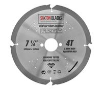 Saxton PCD Lame de scie circulaire 185 mm x 4 dents x 30 mm Alésage 16, 20 et 25 mm Anneaux de 16, 20 et 25 mm, panneaux de ciment polycristallins, matériaux durs