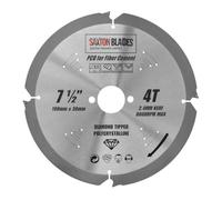 Saxton PCD lame de scie circulaire, 190 mm x 4 dents x 30 mm alésage 16, 20 et 25 mm bagues, Polycrystalline Diamond Tipped Fibre Cement Board, Hard Materials