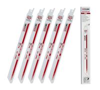 Saxton S922BFP Lot de 5 lames de scie sabre bi-métal 225 mm Gamme professionnelle 8 % cobalt
