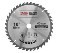 Saxton TCT circulaire bois Mitre lame de scie 255 mm x 40 dents x 25,4 mm alésage convient à Evolution Rage Saws
