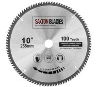 Saxton TCT circulaire Fine Cutting lame de scie pour le bois 255 mm x 100 dents x 25,4 mm alésage convient à Evolution Rage Saws