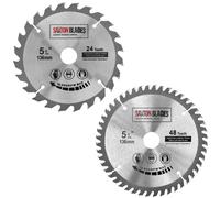Saxton Tct Circular Wood Saw Blades 136mm X 20mm (16mm Ring) 24 & 48t Compatible With Bosch Makita Etc