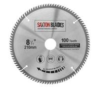 Saxton TCT Lame de scie circulaire à bois 210 mm x 30 mm x 100 dents Compatible avec Festool Bosch Makita Dewalt