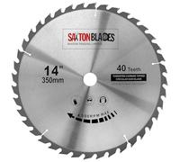 Saxton TCT Lame de scie circulaire à bois 350 mm x 30 mm 40 dents pour Bosch, Makita, etc. Compatible avec scies de 355 mm
