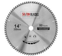 Saxton TCT Lame de scie circulaire à bois 350 mm x 30 mm 80 dents pour Bosch, Makita, etc. Compatible avec scies de 355 mm