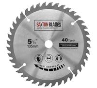 Saxton TCT13540T Lame de scie circulaire à bois TCT 135 mm x alésage 12,7 mm x 40 dents pour Bosch Makita Dewalt
