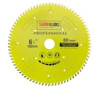 Saxton TCT16080TPRO Lame de scie circulaire de la gamme professionnelle TCT. 160mm 80 les dents, alésage de 20mm, anneau de 16mm Compatible avec Makita Dewalt Bosch Festool TS55