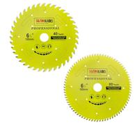 Saxton TCT160MXAPRO Lame de scie circulaire de la gamme professionnelle TCT. 160mm 40 et 80 les dents, alésage de 20mm, anneau de 16mm Compatible avec Makita Dewalt Bosch Festool TS55