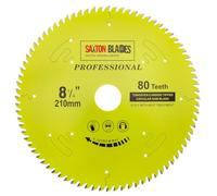 Saxton TCT21080TPRO Lame de scie circulaire de la gamme professionnelle TCT 210 mm x 80 dents x 30 mm alésage 16, 20, 25 mm, 25,4 mm Bagues de réduction