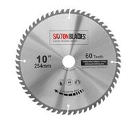 Saxton TCT25460T Lame de scie circulaire à bois 254 mm x 30 mm alésage x 60 dents pour Bosch Makita Dewalt