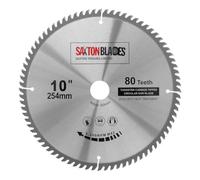 Saxton TCT25480T Lame de scie circulaire à bois 254 mm x 30 mm alésage x 80 dents pour Bosch Makita Dewalt