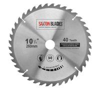 Saxton TCT26040T Lame de scie circulaire TCT Lame de scie à bois 260 mm x 30 mm x 40 dents