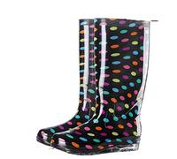 SAXTZDS Bottes de pluie hautes imperméables antidérapantes imprimées en caoutchouc pour femme 37 EU