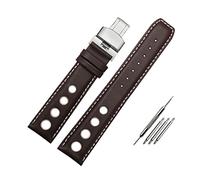 SAXTZDS Bracelet de montre en cuir véritable 20mm montre-bracelet pour hommes montre bracelet de remplacement accessoires de montre + outil d'installation, 20mm