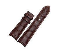 SAXTZDS Bracelet de montre en cuir véritable à extrémité incurvée 22mm 23mm 24mm bracelet de montre pour hommes bracelet de montre noir/marron, 22mm