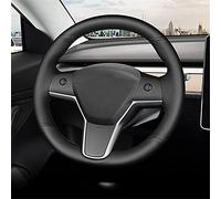 SAXTZDS Couvre Volant en Cuir Cousu à la Main, pour Tesla Model Y Model 3