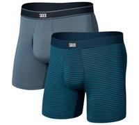 Saxx - Daytripper Boxer Brief Fly 2-Pack - Sous-vêtement synthétique - XL - serrated stripe / turbulence